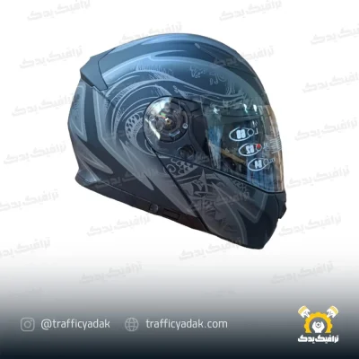 کلاه کاسکت فک متحرک راپیدو مدل (BLACK SLV 950)