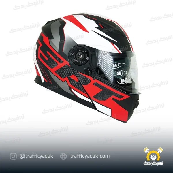 کلاه کاسکت فک متحرک راپیدو مدل (SRT Red 950)