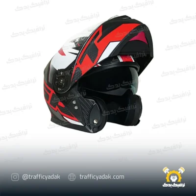 کلاه کاسکت فک متحرک راپیدو کد SRT Red 950