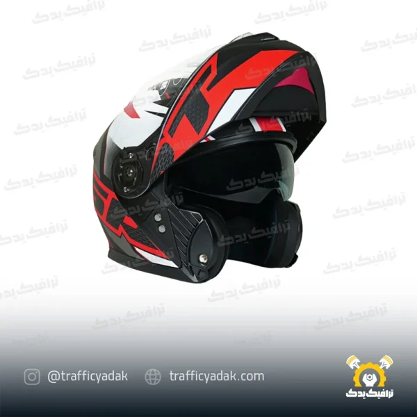 کلاه کاسکت فک متحرک راپیدو کد SRT Red 950