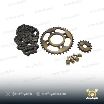 ست دنده زنجیر فولادی موتور سیکلت ژاوین مناسب برای هوندا