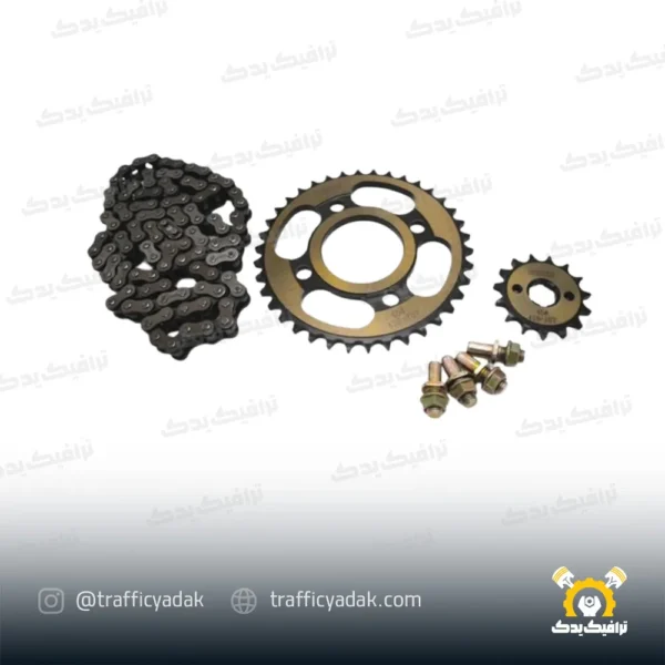 ست دنده زنجیر فولادی موتور سیکلت ژاوین مناسب برای هوندا