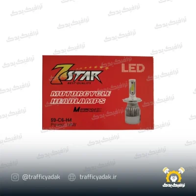 هدلایت سفید یخی موتور سیکلت سون استار