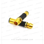 دسته گاز اسپرت موشکی فلزی موتور سیکلت طلایی