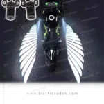 پروژکتور لیزری بال فرشته موتور سیکلت سفید