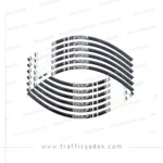 برچسب دور رینگ ژله ای موتور سیکلت هوندا مشکی