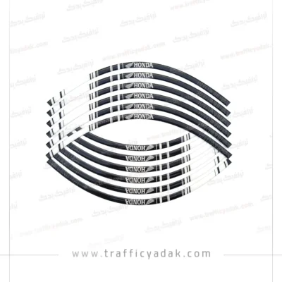 برچسب دور رینگ ژله ای موتور سیکلت هوندا مشکی