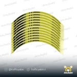 برچسب دور رینگ ژله ای موتور سیکلت هوندا زرد