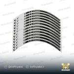 برچسب دور رینگ ژله ای موتور سیکلت هوندا مشکی سفید