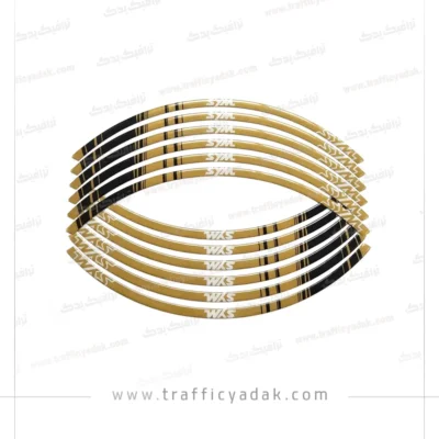 برچسب دور رینگ ژله ای موتور سیکلت گلکسی NA-NH طلایی