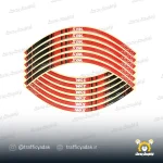 برچسب دور رینگ ژله ای موتور سیکلت SYM قرمز