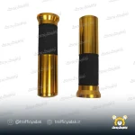 دسته گاز اسپرت فلزی شیار دار موتور سیکلت طلایی