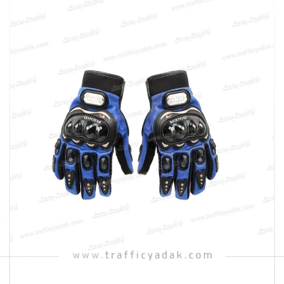 دستکش موتور سواری پروتکشن دار پروبایکر آبی