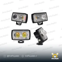 پروژکتور دو لنز فدرالی موتور سیکلت (6 حالته - فلش زن)