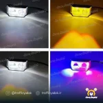 پروژکتور دو لنز فدرالی موتور سیکلت (6 حالته - فلش زن)