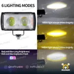 پروژکتور دو لنز فدرالی موتور سیکلت فلش زن