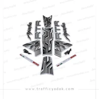 برچسب کامل موتور سیکلت آپاچی ۱۸۰ سفید جدید