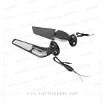 آیینه اسپرت طرح H2R چراغ دار موتور