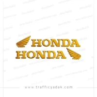 آرم بدنه طلایی برجسته موتور سیکلت HONDA
