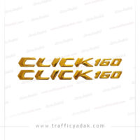 آرم بدنه طلایی برجسته موتور سیکلت CLICK 160
