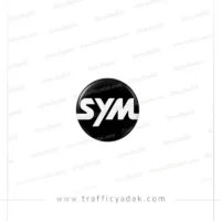 برچسب ژله ای SYM مشکی موتور سیکلت