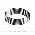 برچسب دور رینگ ژله ای موتور سیکلت سی اف مشکی
