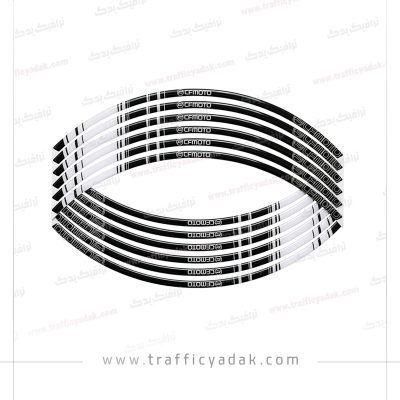 برچسب دور رینگ ژله ای موتور سیکلت سی اف مشکی