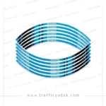 برچسب دور رینگ ژله ای موتور سیکلت سی اف (CF) فیروزه ای