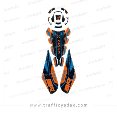 برچسب ژله ای کامل باک موتور سیکلت CF250-SR سورمه ای