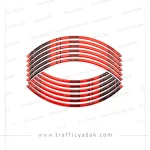 برچسب دور رینگ ژله ای موتور سیکلت بنلی قرمز