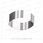 برچسب دور رینگ ژله ای موتور سیکلت بنلی سفید