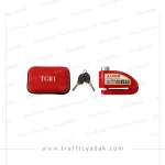قفل دیسک آژیر دار موتور سیکلت قرمز
